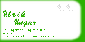 ulrik ungar business card